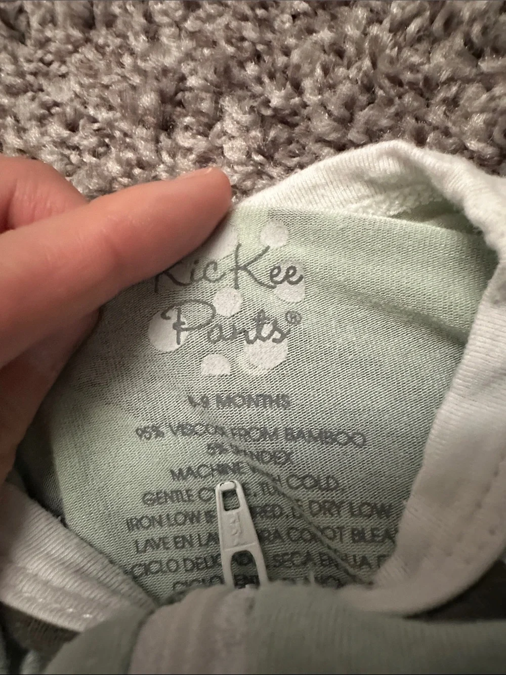 Kickee Pants Mint Sage‎ Green Animal Print Footed One-Piece